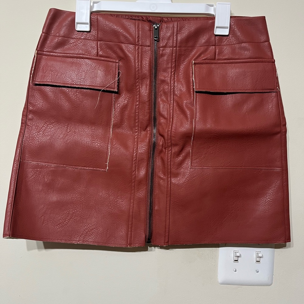 Summertime leather skirt